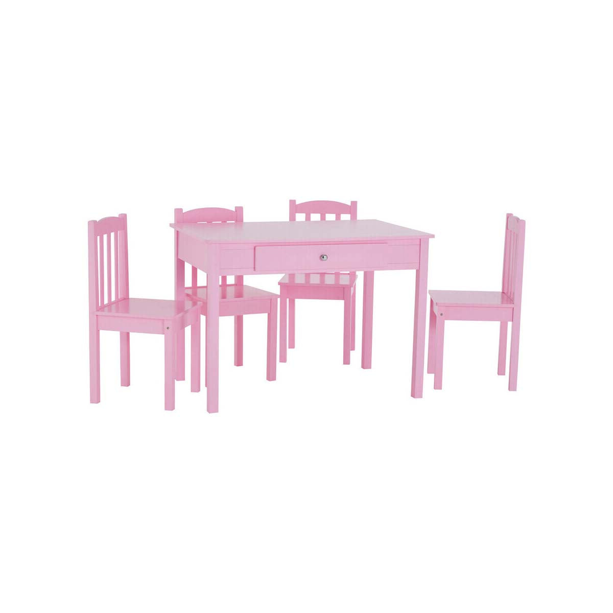 Kids 5 Piece Pink Table And Chair Set
