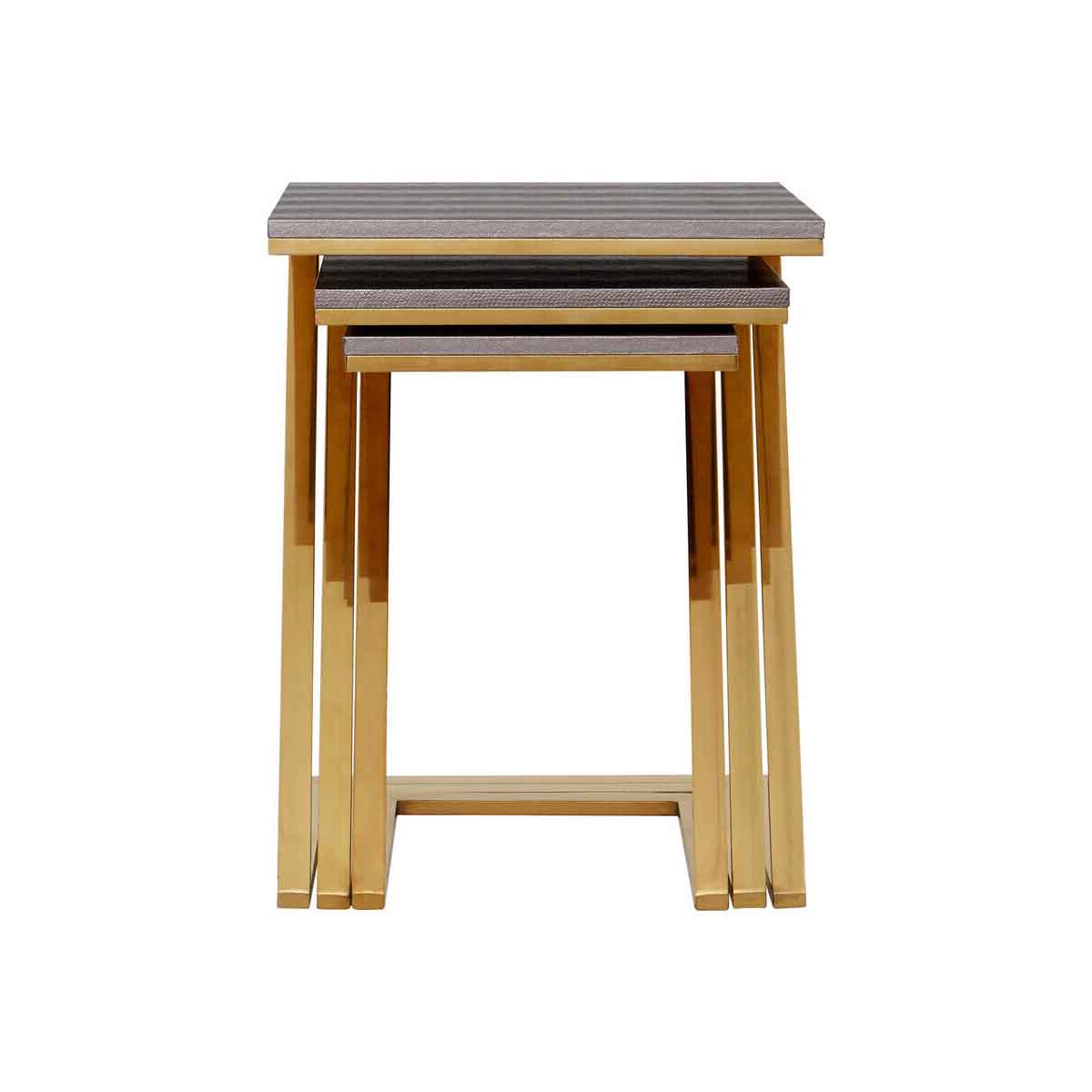 Pacific Faux Snake Skin Nest Of 3 Tables