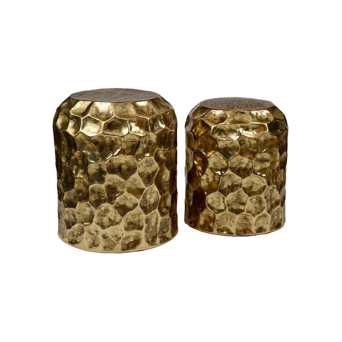 Templar Set of 2 Antique Gold Side Tables