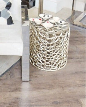 Templar Set of 2 Side Tables With Silver Finish