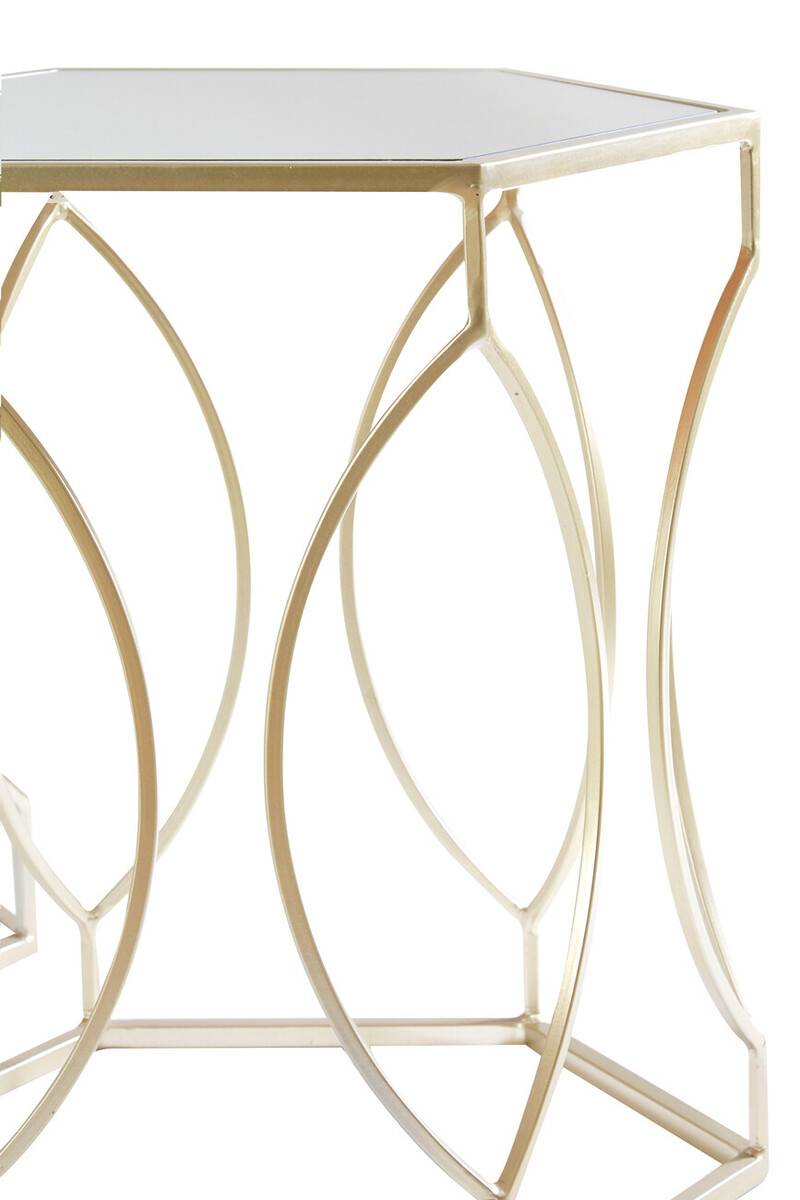 Avantis Set Of 2 Hexagon Champagne Finish Tables