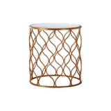 Avantis Set Of Two Mirrored Top Copper Tables