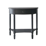 Heritage One Drawer Black Console Table