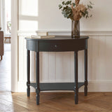 Heritage One Drawer Black Console Table