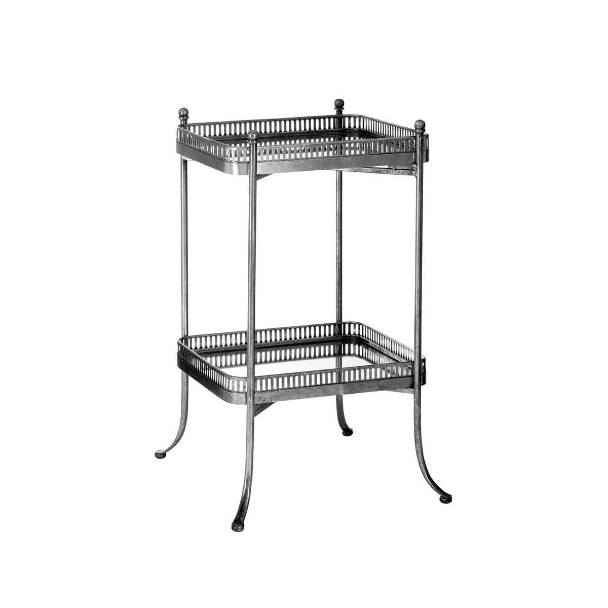 Reza Antique Silver Tray Table