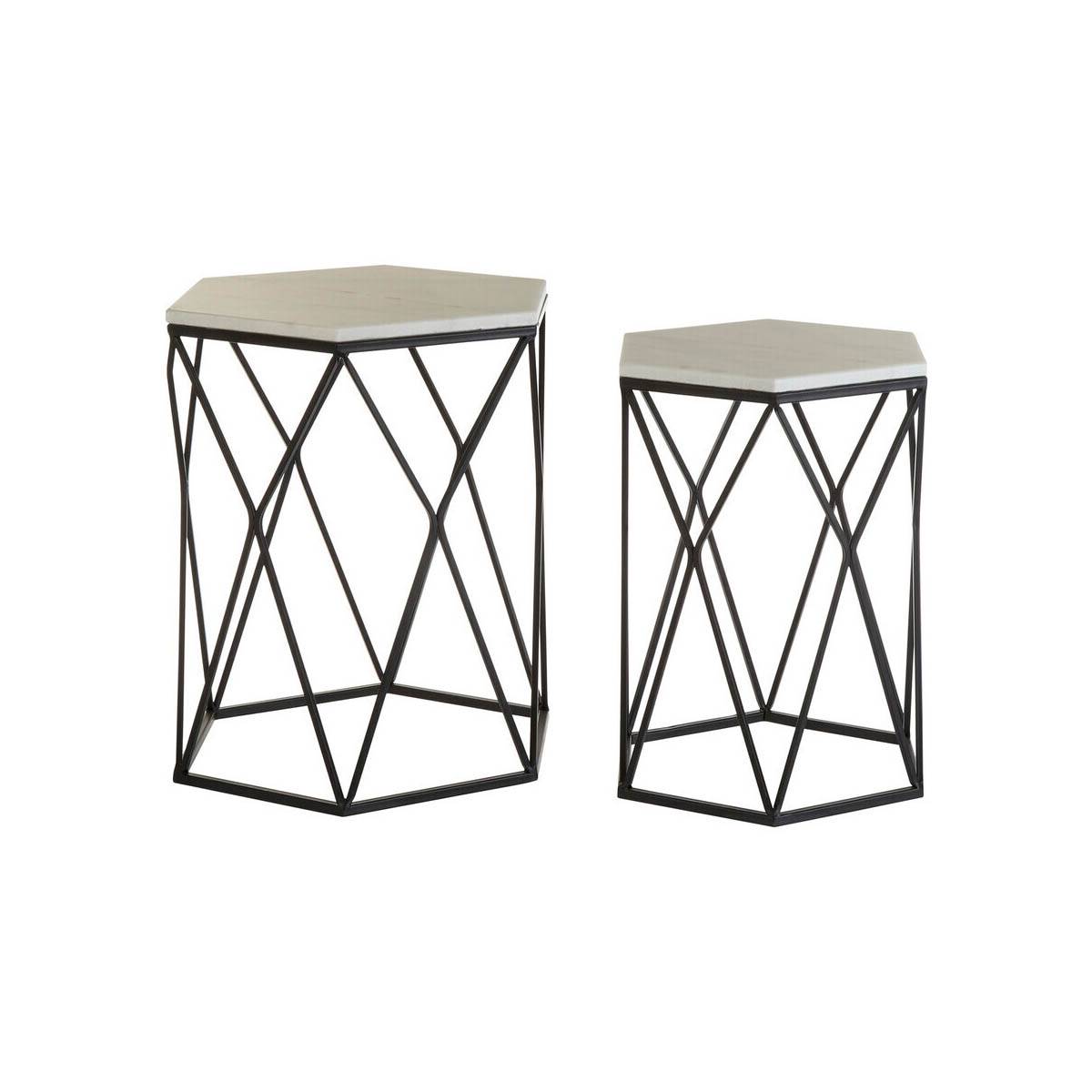 Arcana Set Of Two Hexagonal Side Tables