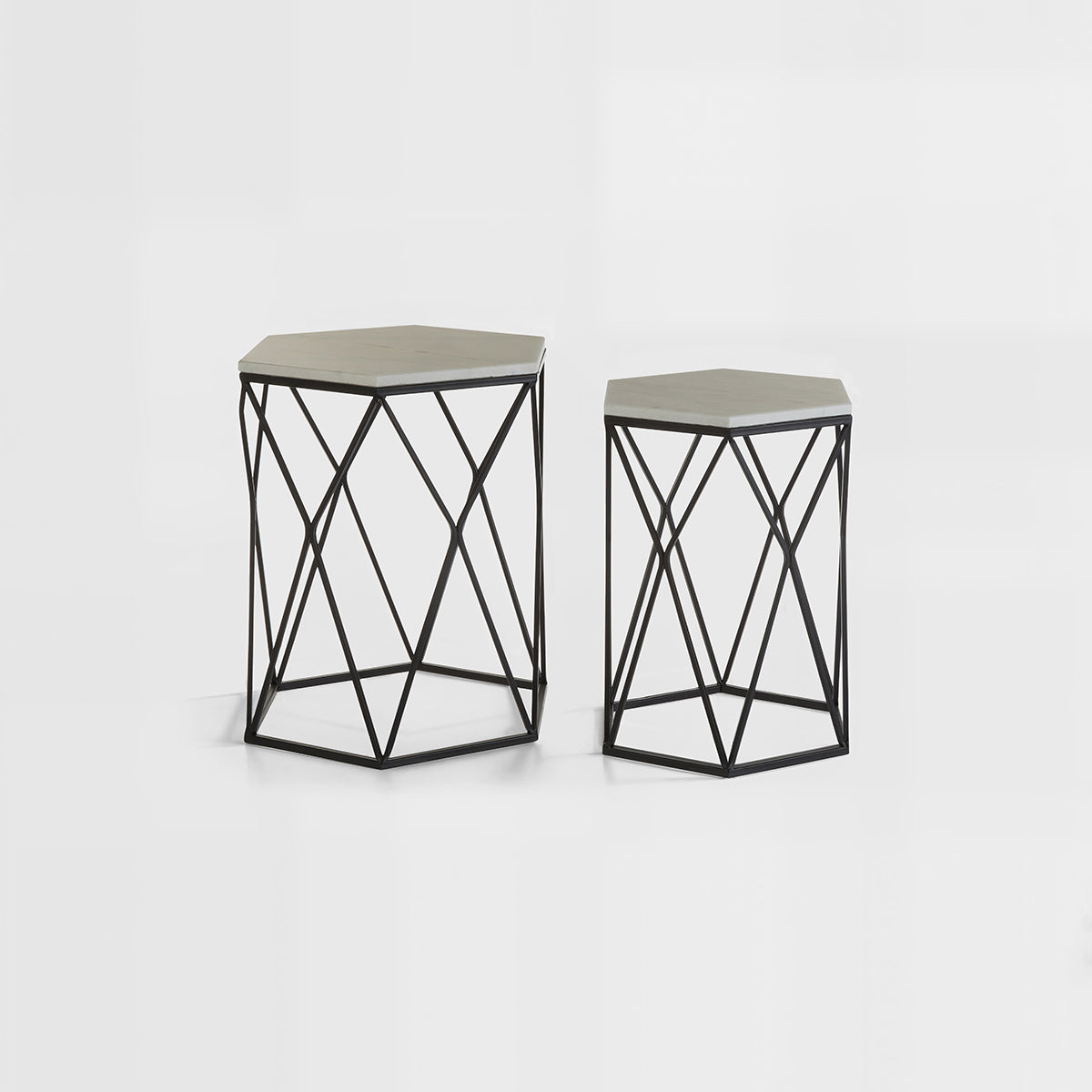 Arcana Set Of Two Hexagonal Side Tables