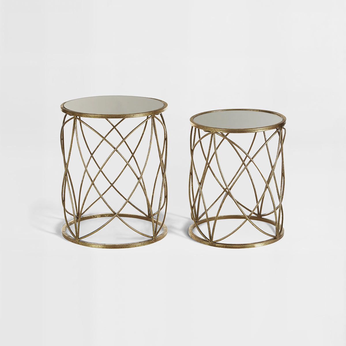 Arcana Set Of Two Round Side Tables.