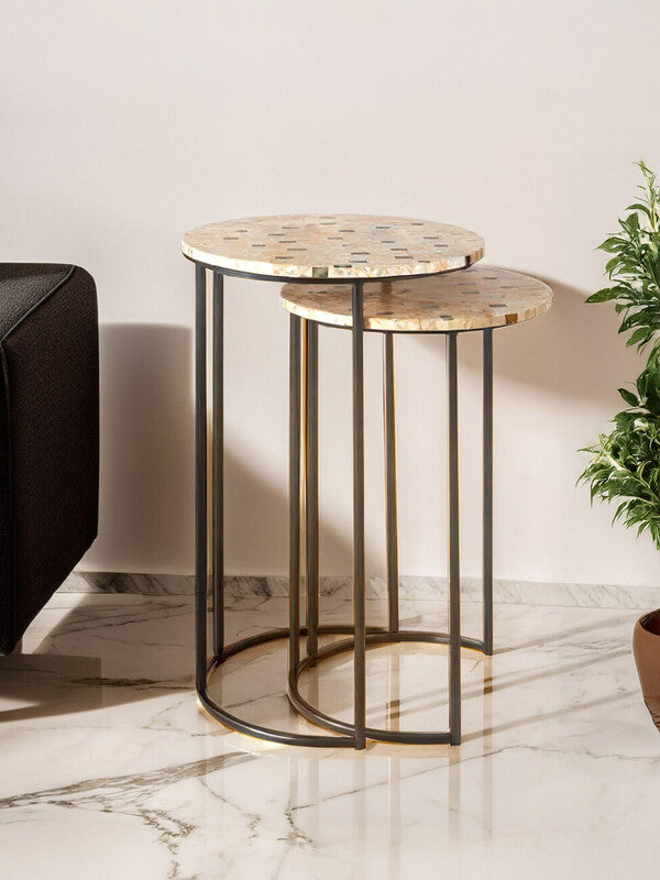 Halle Mother Of Pearl Side Tables