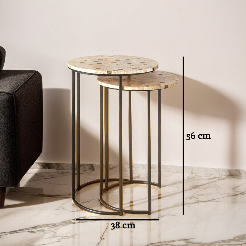 Halle Mother Of Pearl Side Tables