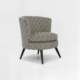 Regent Park Black And Beige Greek Key Round Armchair