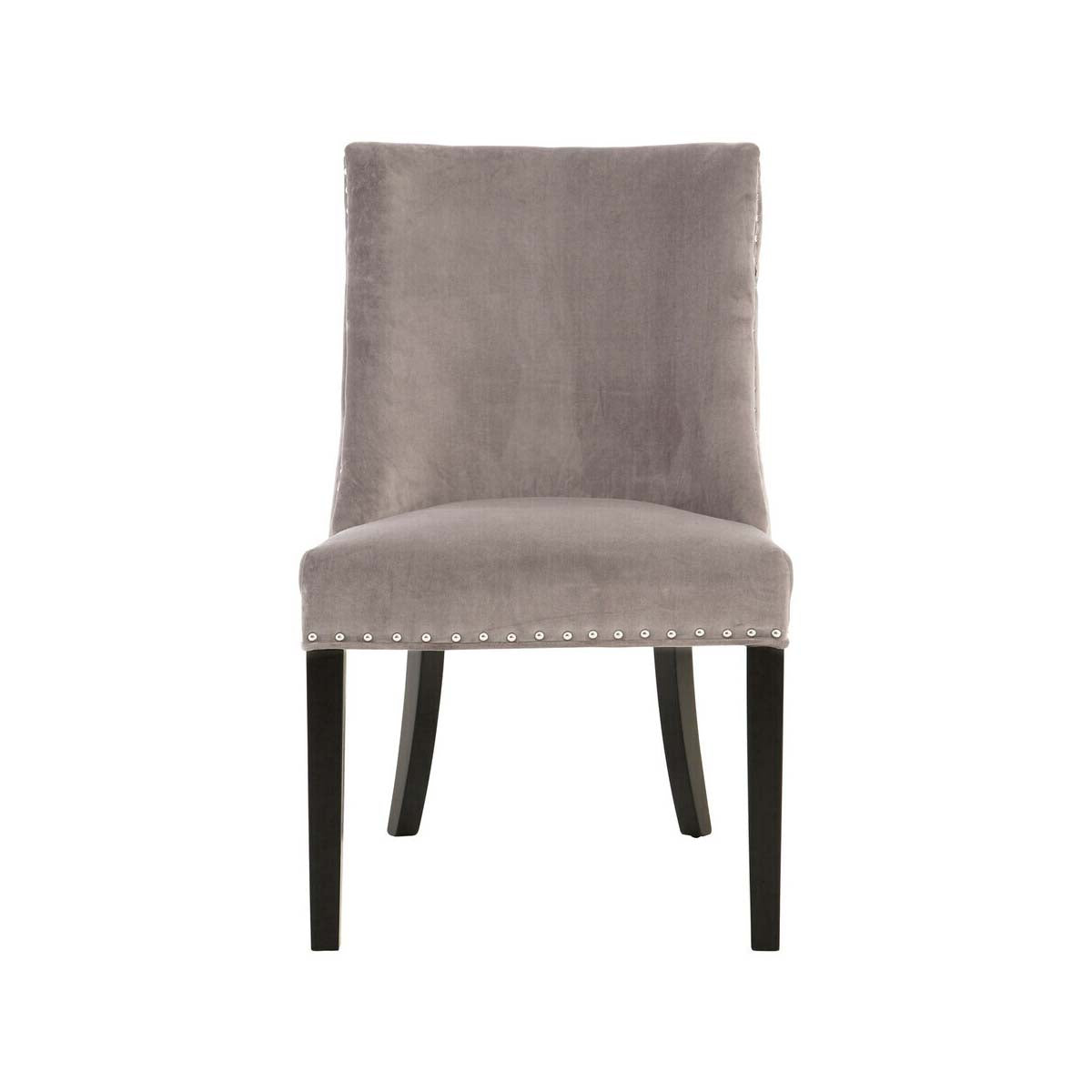 Regents Park Grey Velvet With Curly Back Dining Chair