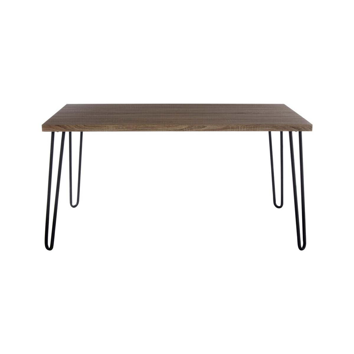 Borough Veneer Top And Metal Legs Dining Table