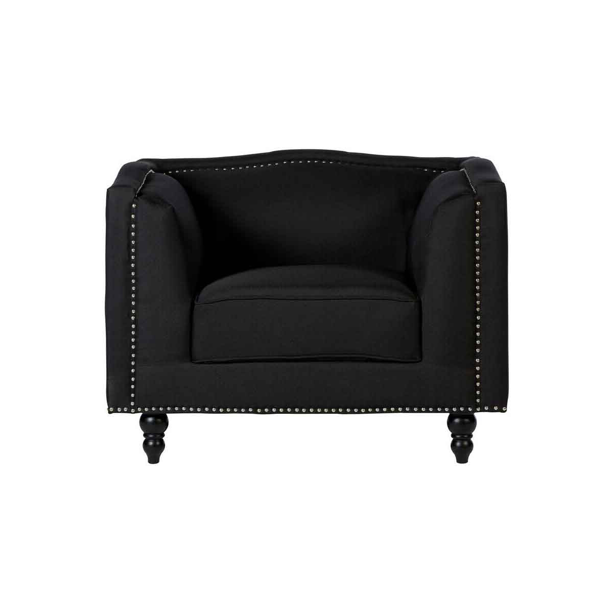 Feya Black Fabric Chair