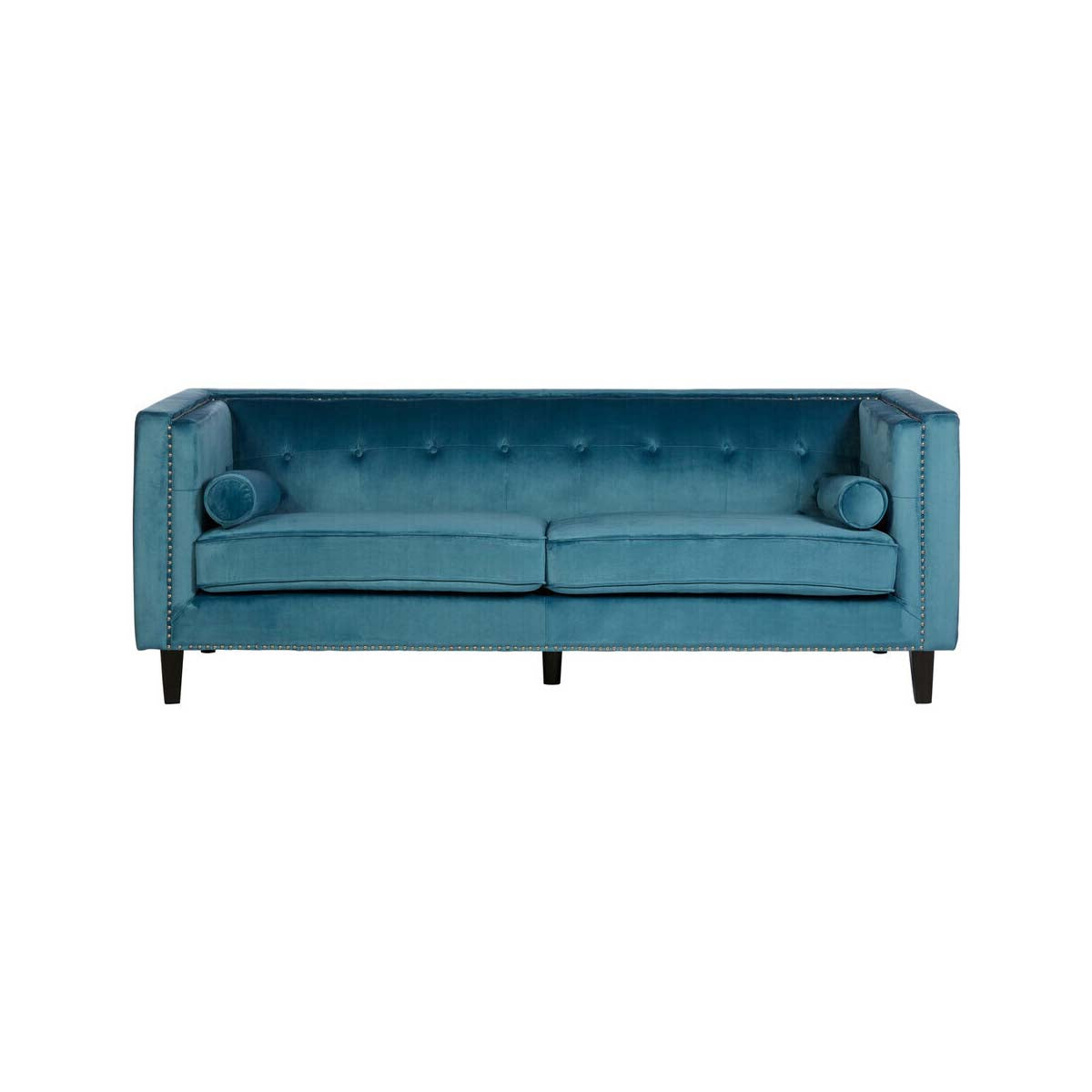 Felisa 3 Seat Blue Velvet Sofa