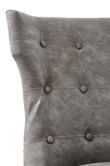 Daxton Grey Leather Effect Dining Chair