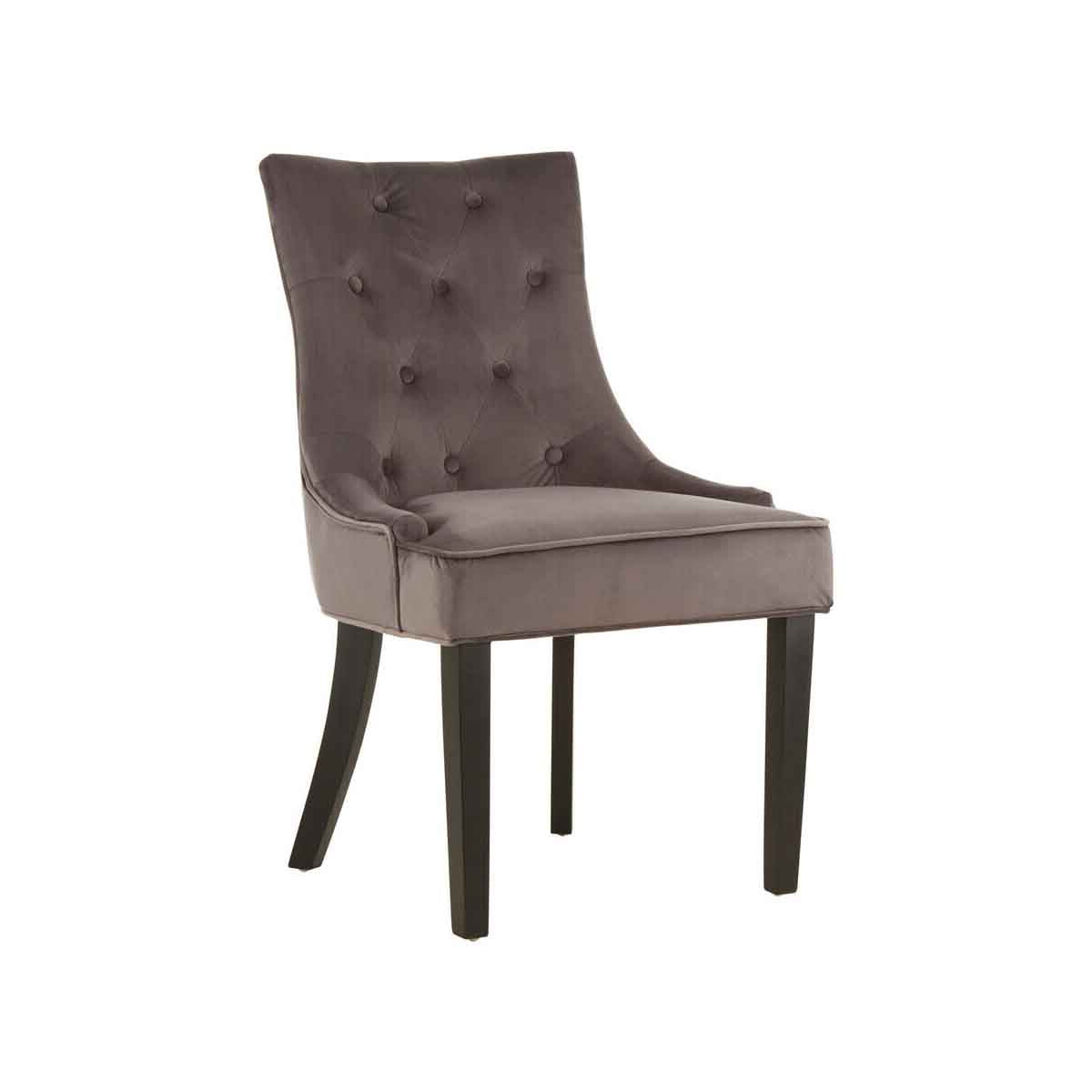 Daxton Storm Grey Velvet Dining Chair