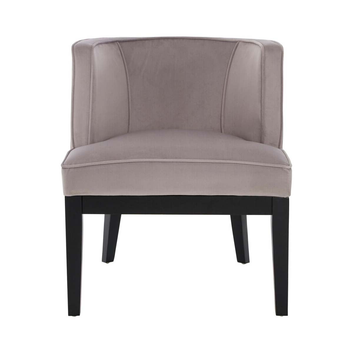 Daxton Light Grey Velvet Rounded Chair