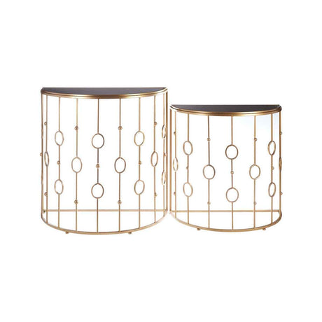 Faiza Set of 2 Art Deco Console Tables