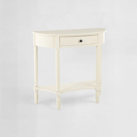 Heritage One Drawer Antique White Console Table