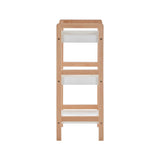 ARLA 3 Tier  Bathroom Shelf Unit With Birchwood Frame
