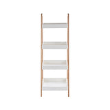 ARLA Four Tier Birch Wood Bathroom Shelf Unit