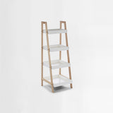 ARLA Four Tier Birch Wood Bathroom Shelf Unit