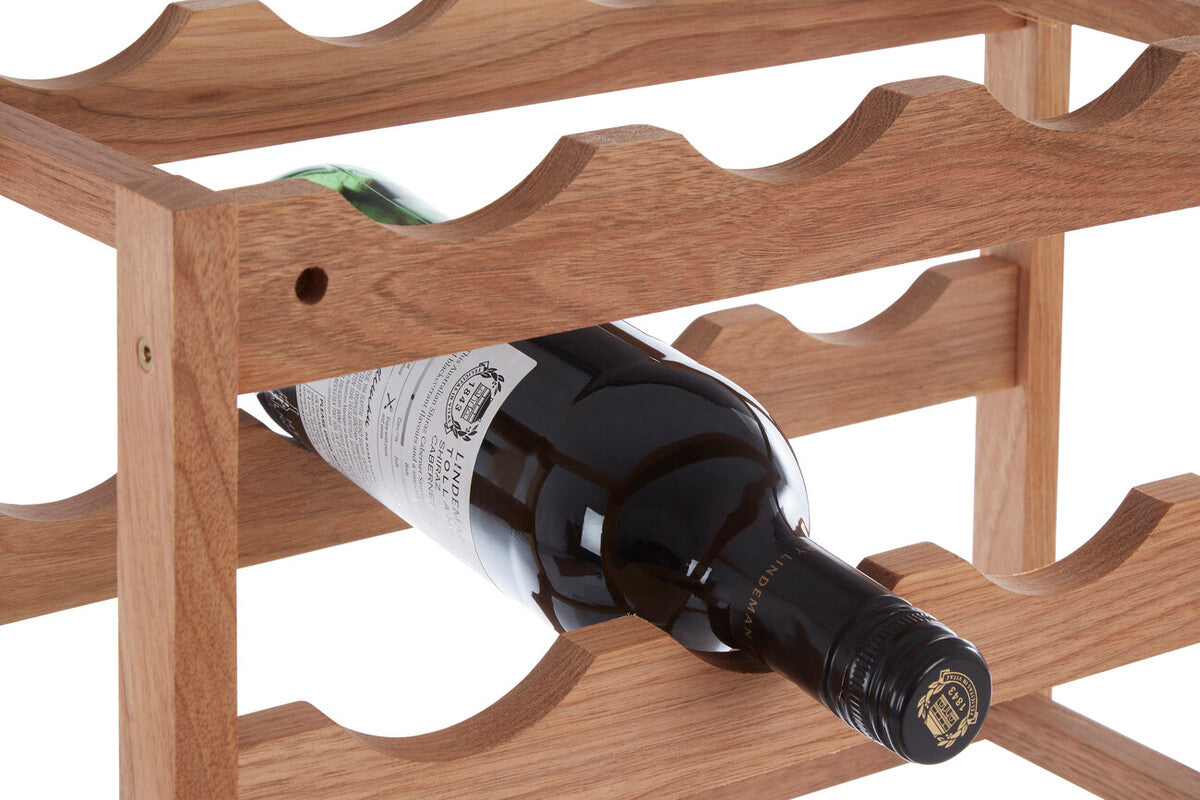 ARLA 3 Tier Walnut Wood Wine Rack