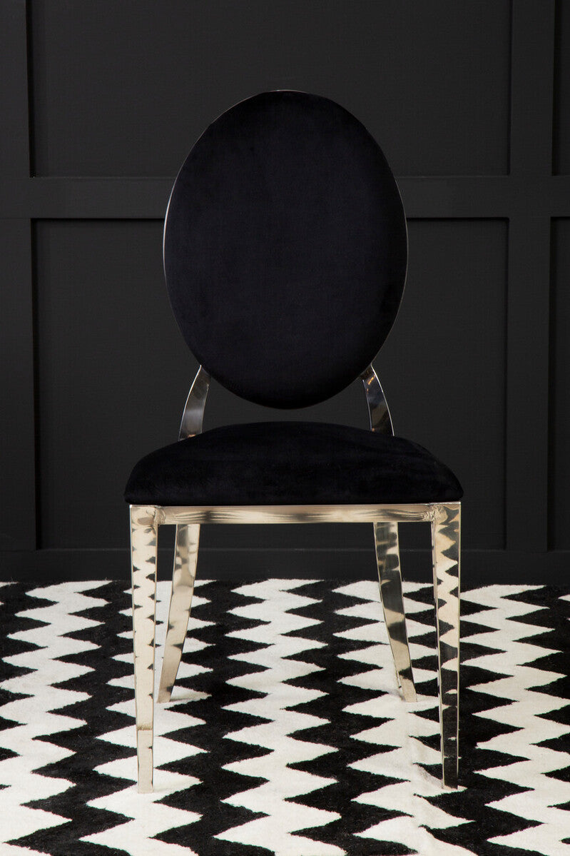 Sarita Stackable Silver Finish Dining Chair