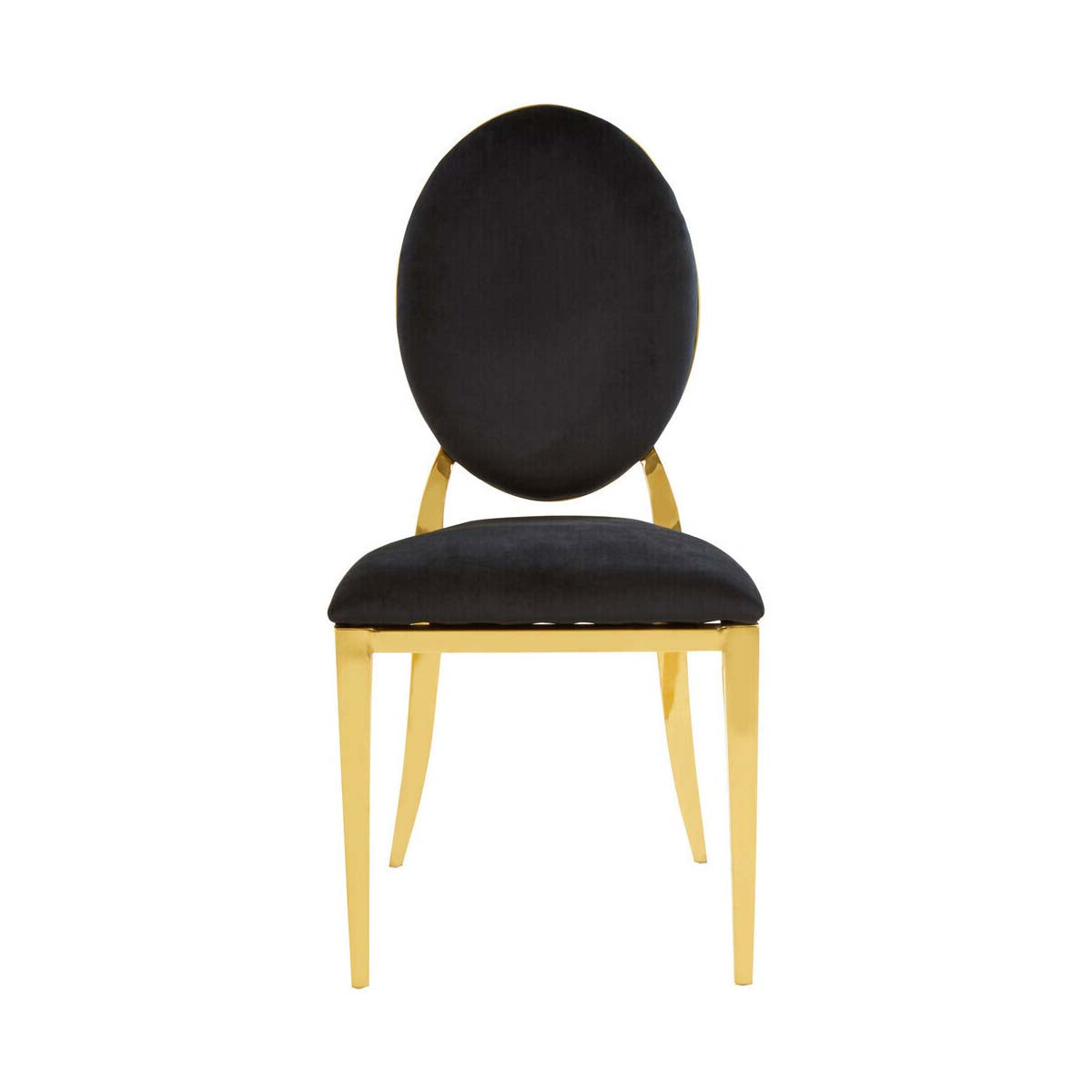 Sarita Stackable Gold Finish Dining Chair
