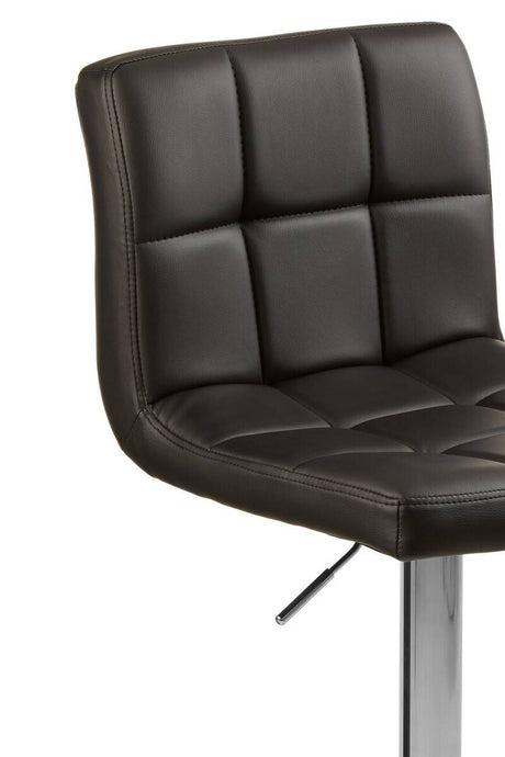 Baina Quilted Bar Stool With Chrome Base