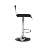 Baina Black Acrylic Bar Stool with Chrome Base.