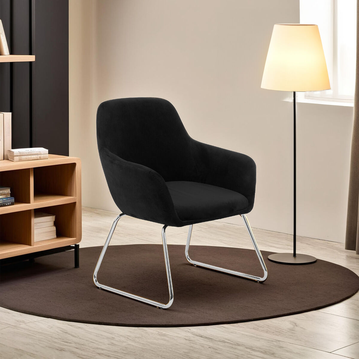 Stockholm Black Fabric Chair