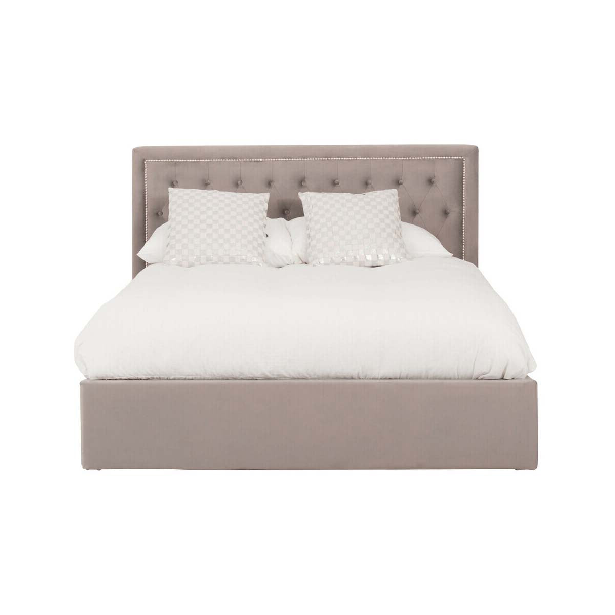 Hannah Grey Ottoman King Bed