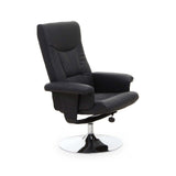 Denton Black Leather Effect Recliner
