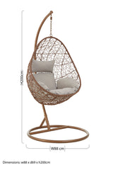 Goa Brown Rattan Hanging Chair