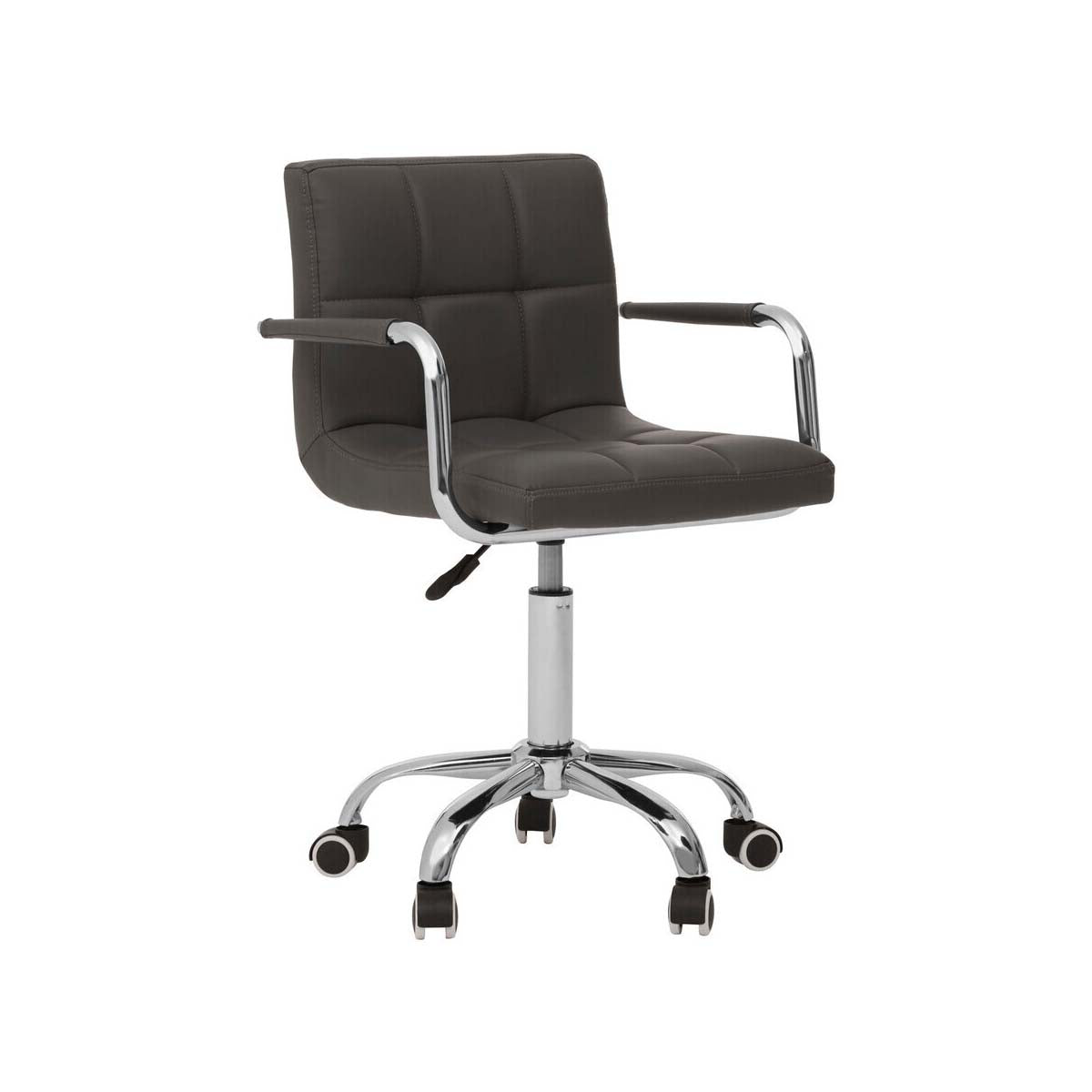 Finn Grey Home Office Chair with Swivel Base
