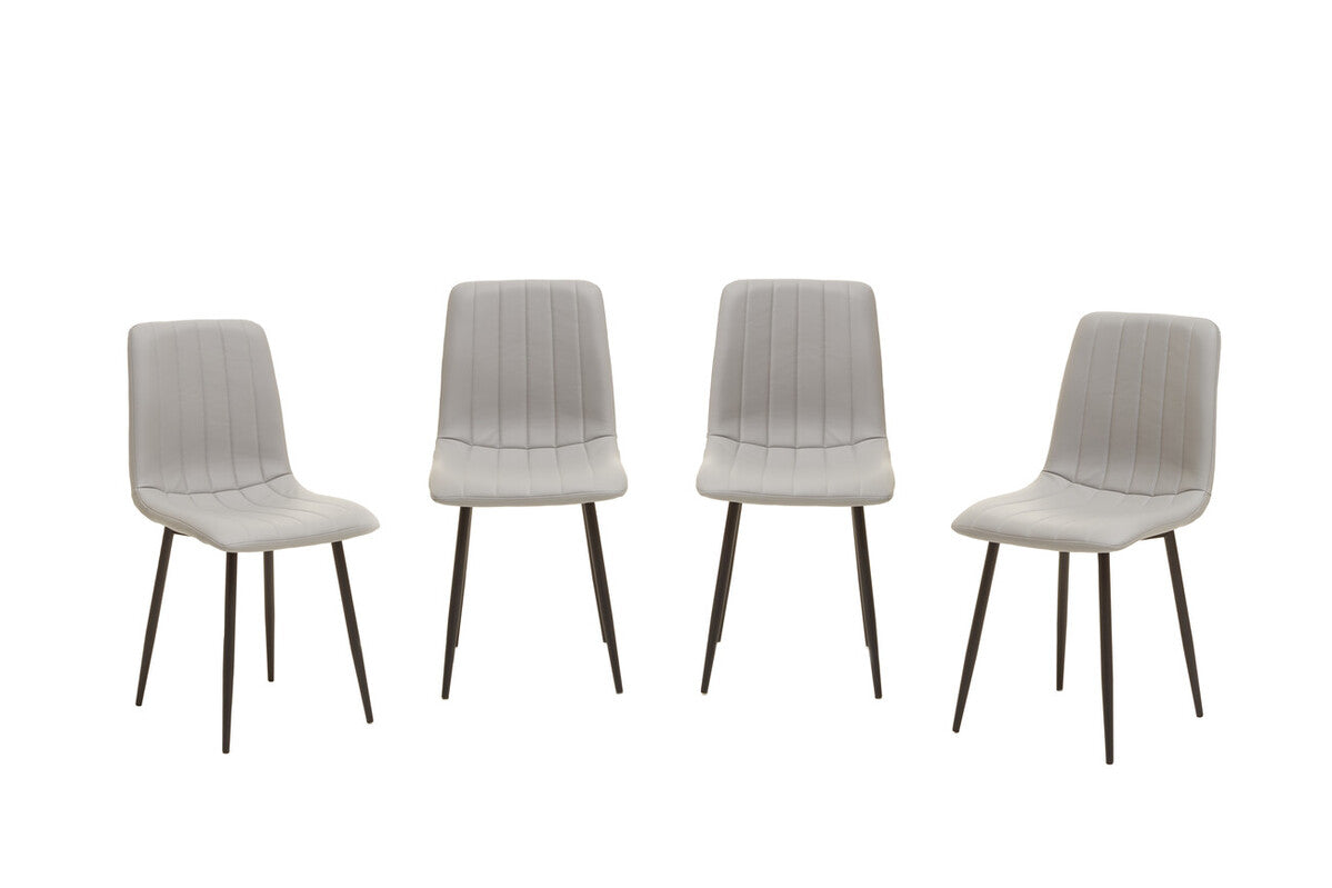 Tiana Set Of 4 Light Grey Dining Chairs
