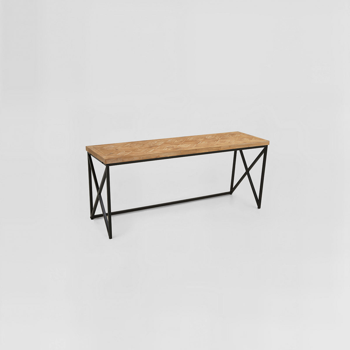 Kickford Coffee Table With Black Iron Frame