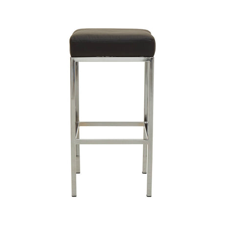Baina Black And Chrome Finish Bar Stool