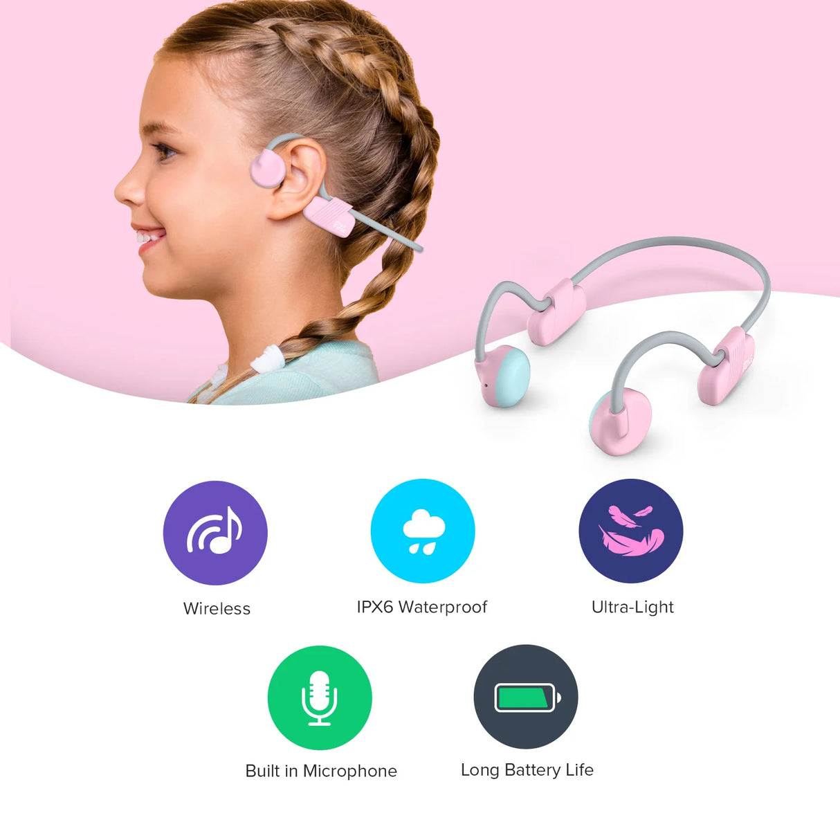 myFirst Headphones BC Wireless Lite Pink