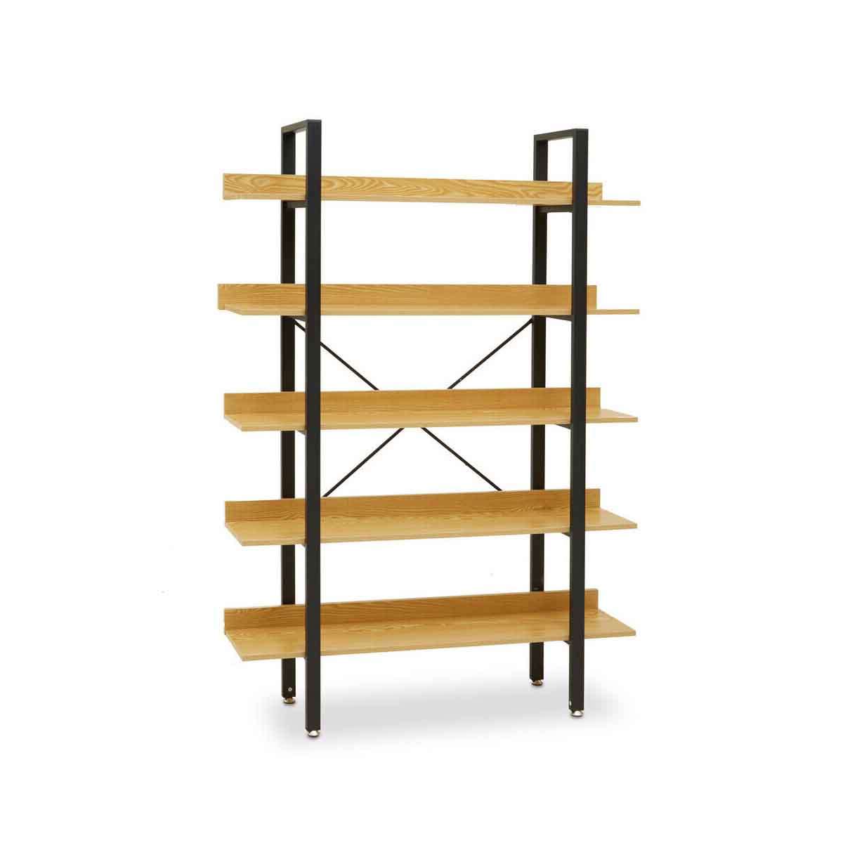 Laxton 5 Tier Light Oak Effect Shelving Unit