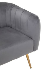 Larissa Two Seat Grey Velvet Sofa