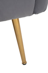 Larissa Two Seat Grey Velvet Sofa