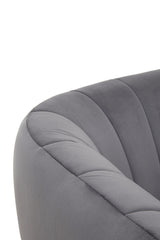 Larissa Two Seat Grey Velvet Sofa