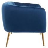 Larissa Two Seat Blue Velvet Sofa