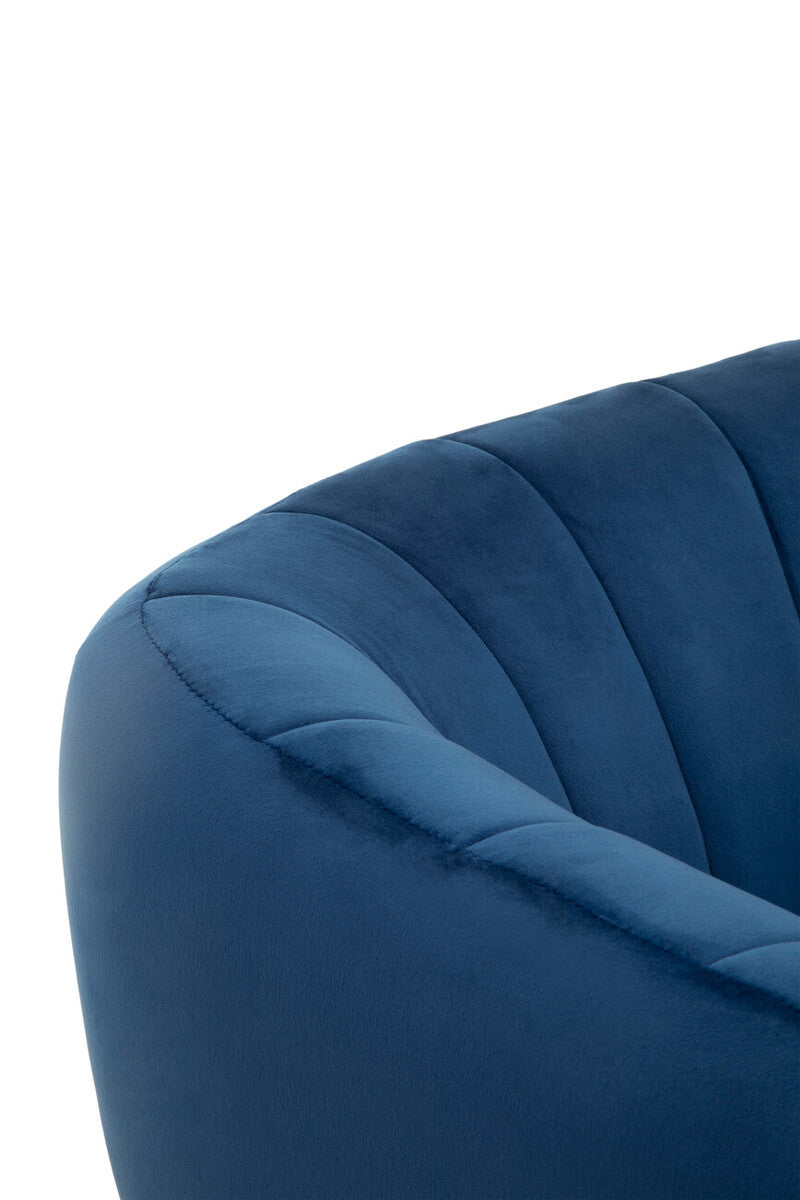 Larissa Two Seat Blue Velvet Sofa