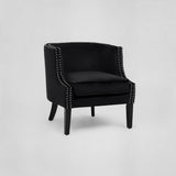 Larissa Black Velvet Studded Chair