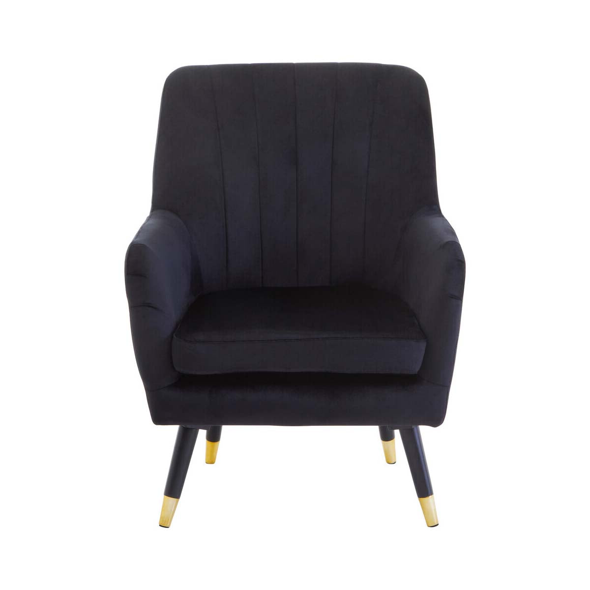 Loretta Black Velvet Accent Chair