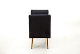 Loretta Black Velvet Ottoman Storage Bench